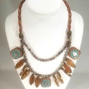 Lenora Dame Mixed Media Tiered Necklace